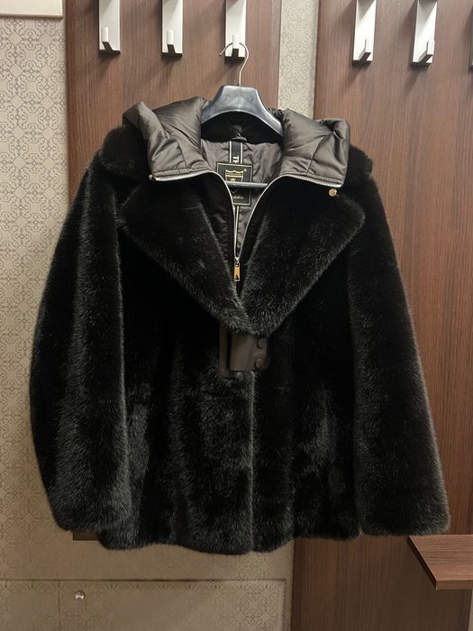 Кожено зимно палто