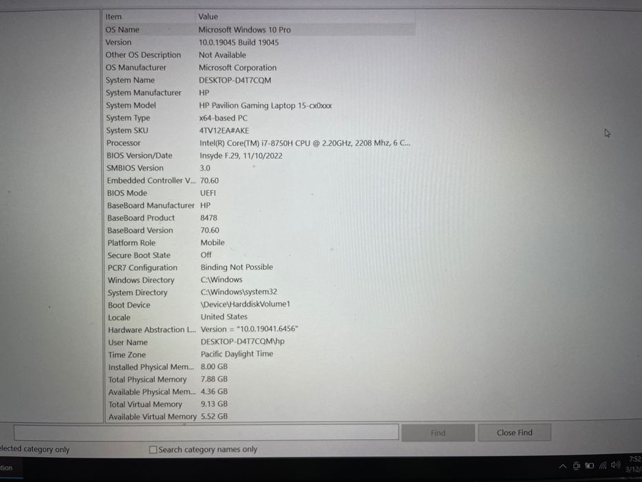 HP Pavilion Gaming Laptop 15-cx0xxx