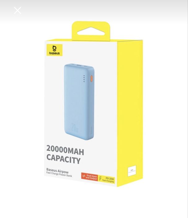 Power bank Baseus Airpow 20.000 mAh, 20W, cu cablu inclus nou sigilat
