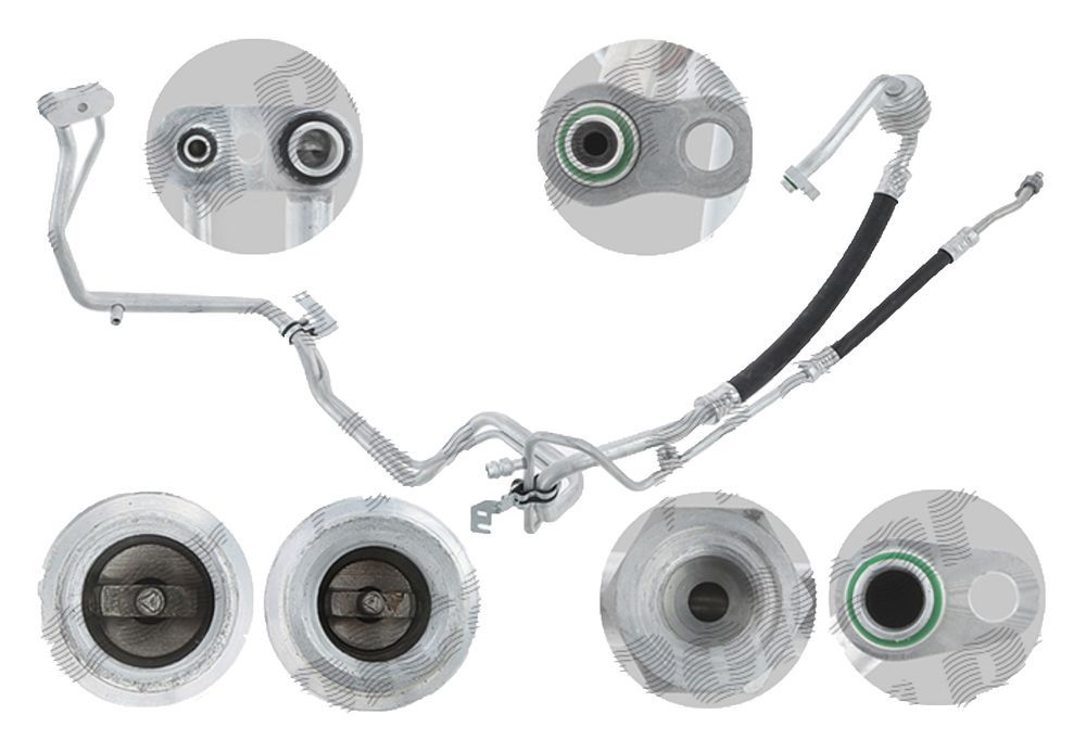Conducta aer conditionat Chevrolet Spark 202016, 1.2, 1.0, Material: aluminiu; cauciuc, Evaporator-compresor-condensator, Furtun cu presiune