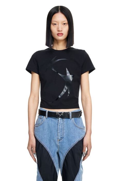 Tricou negru Mugler x HM XL