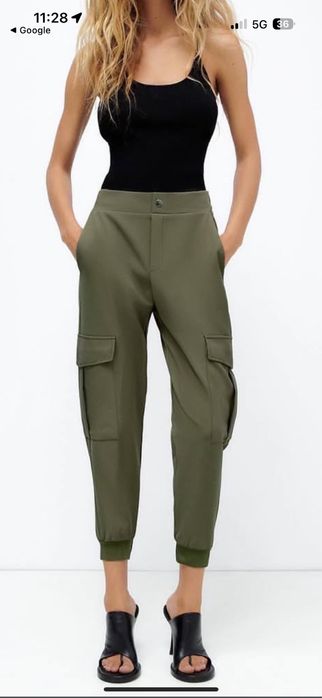 Спортен панталон Zara маслина