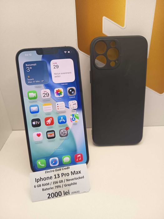 Iphone 13 Pro Max 256GB Neverlocked/Graphite/79% ID9626