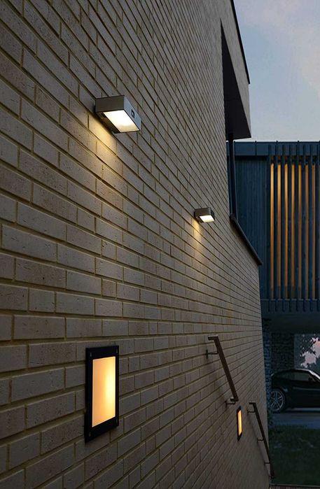 Aplica solara, curte, gradina, Lutec Brick, baterie 2200 mAh, gri A++