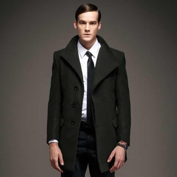 Palton slim 52 XL de lux Atelier Torino model Corporate lana navy