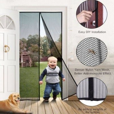 Plasa pentru usa, impotriva insectelor, inchidere magnetica 210 x 100
