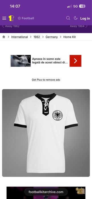 Tricou retro fotbal Germania 1960
