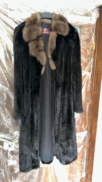 шуба из черной норки