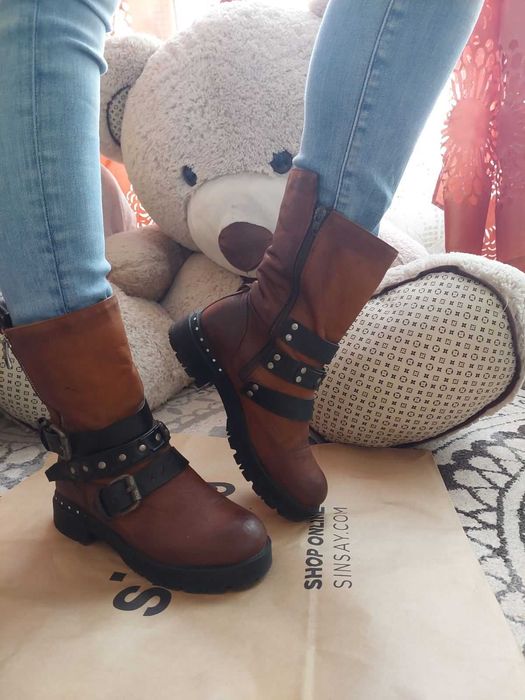 Дамски зимни ботуши от естествена кожа