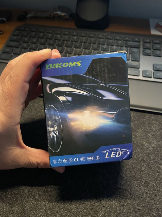 Set becuri auto LED H8 5000k 160 W (noi)