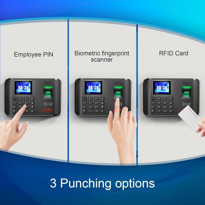 JIAN BOLAND A5 Часовник за служители, Пръстови отпечатъци, RFID и PIN