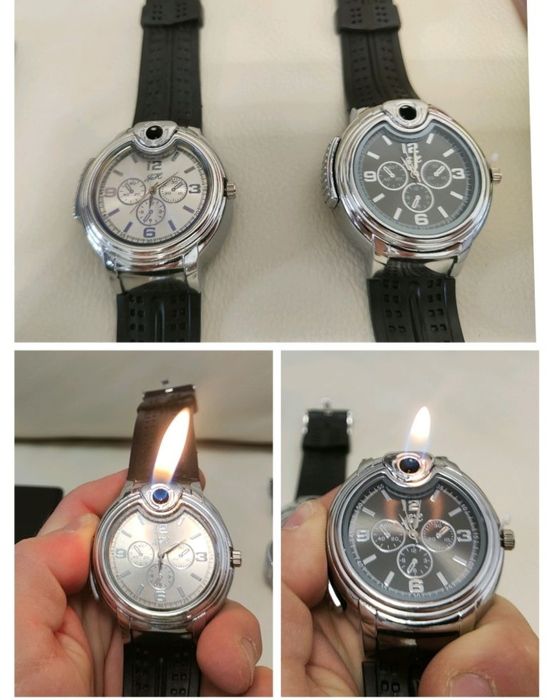 Ceas cu bricheta, Cadou Bărbați Ceas Sport / Casual curea silicon