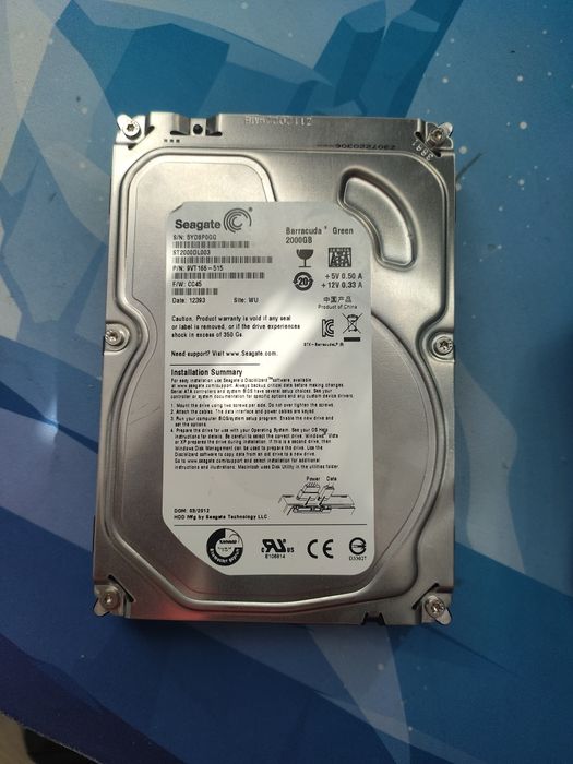 Hard disk 2 TB 100% viața