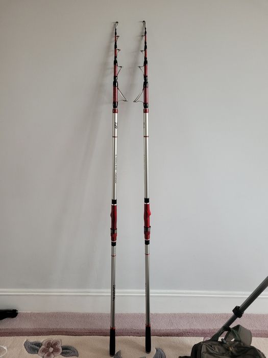 Спининги, тренога, катушки,поводки.