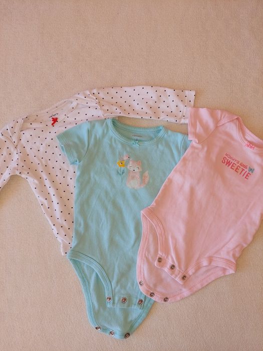 Комплект рокля + болеро Carters и бодита 6 мес,