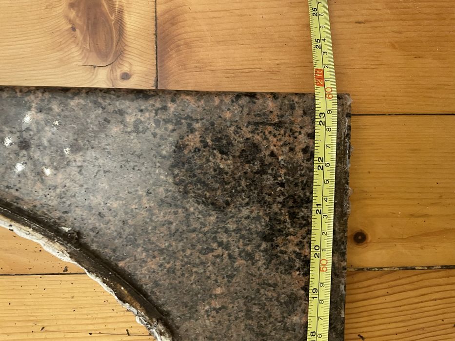 Каменен плот за кръгла мивка