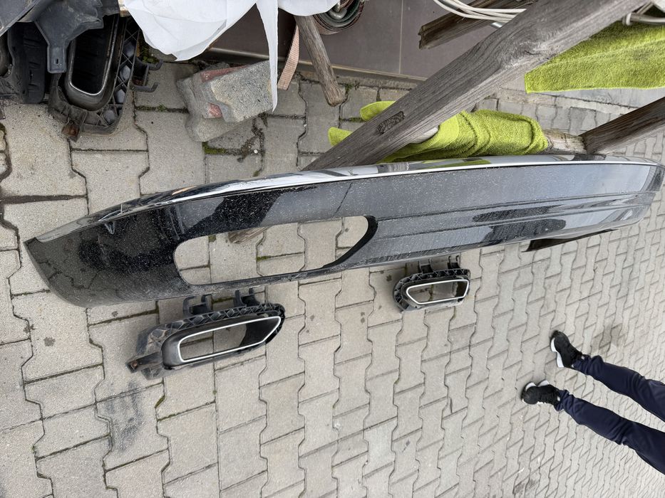 Оригинална задна броня Дифуьор с ауспуси за Audi A8 Matrix W12