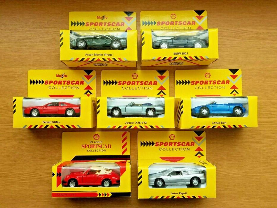 Mutat Publi Machete auto metal sc1:43 Maisto Sportscar Shell anii '90