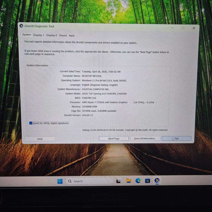 Laptop Asus TUF Gaming Ryzen 7 7735HS 32gb DDR5, RTX 4060 - 8gb 1TB ssd Zeus Amanet Rahova 35473