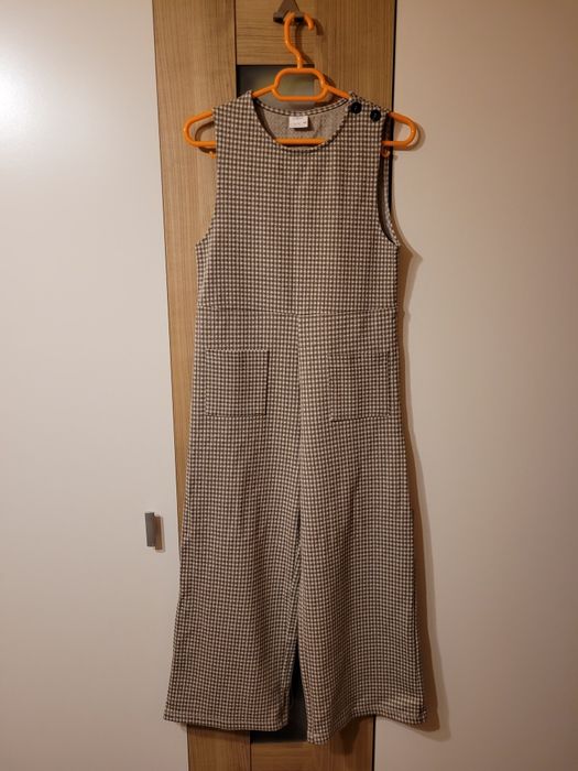 Salopeta Zara, crem, fete 11-12 ani, mărimea 152