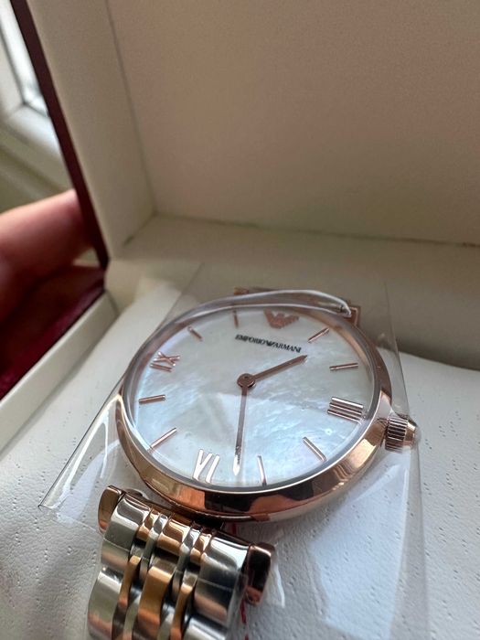 Emporio Armani Gianni T-Bar - Rose Gold - нов дамски часовник