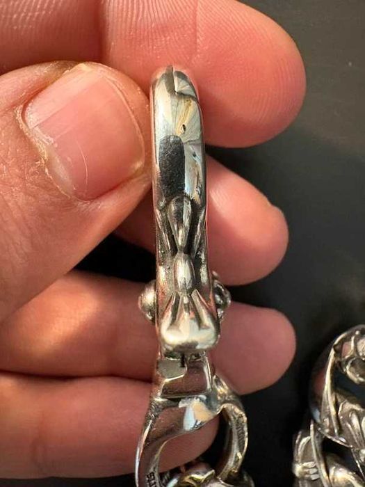 Chrome Hearts Fancy Cuban Link Silver Wallet Chain