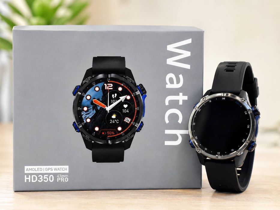 Смарт часы HD350 PRO AMOLED GPS 43 мм Smart Watch Android iPhone