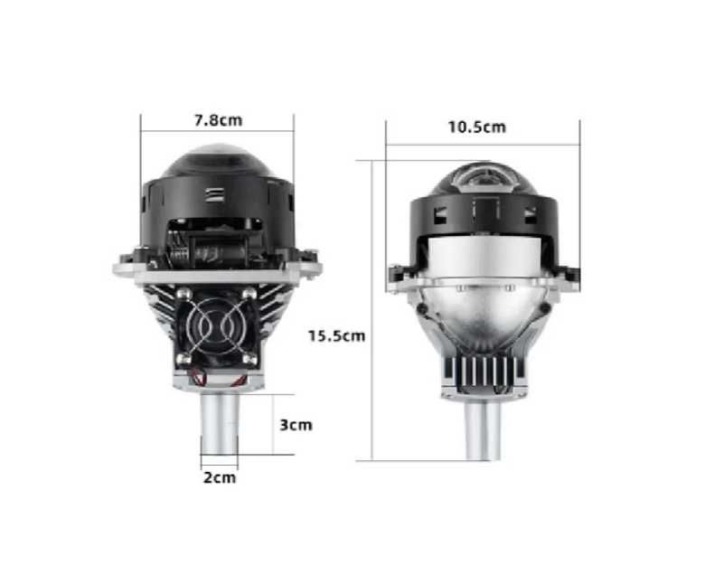 Bi-LED лупи за вграждане във фарове с къси и дълги светлини 3"инча 90W 6500lm 12V