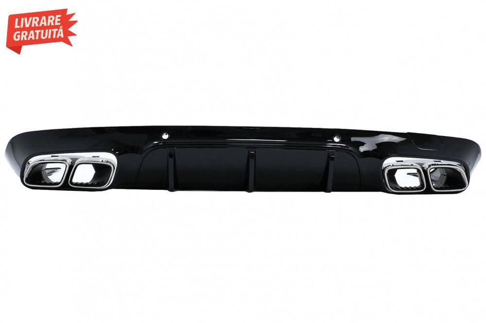 Difuzor Bara Spate cu Ornamente toba Mercedes CLS-Class C257 Sport Lin