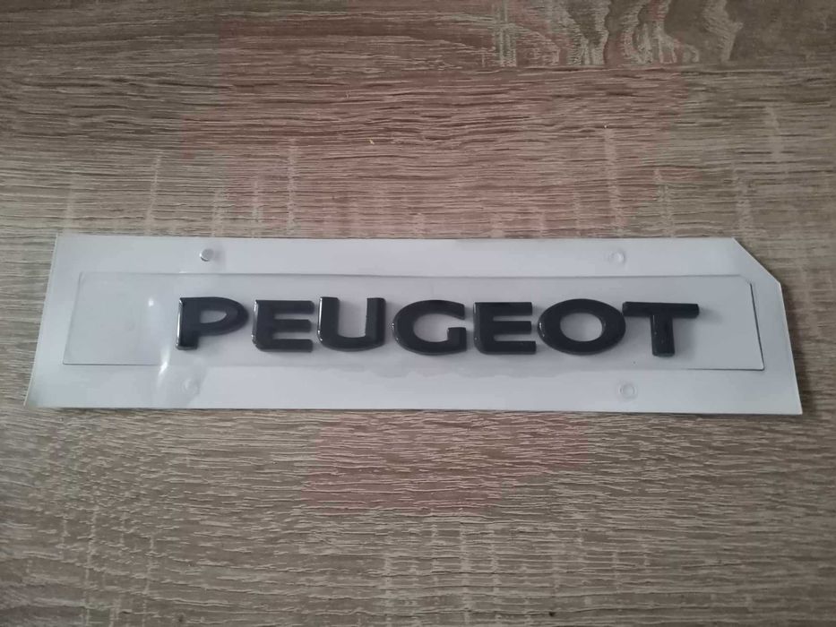 черен надпис Пежо Peugeot нов стил