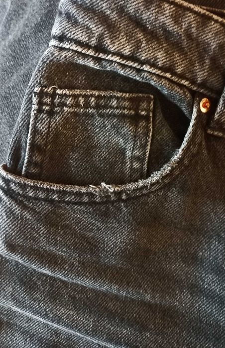 Jeans Bershka mom gri