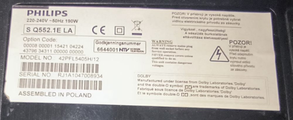 Телевизор Phillips 42"