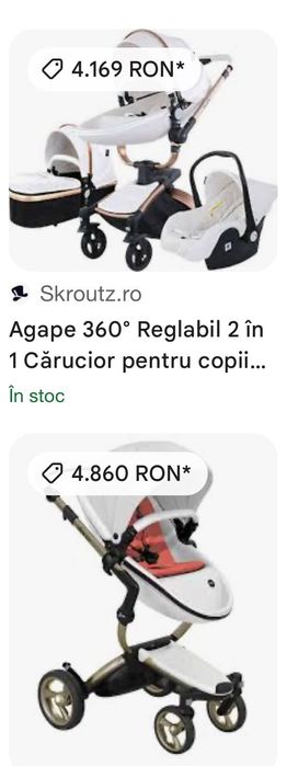 Cărucior bebe 3in 1