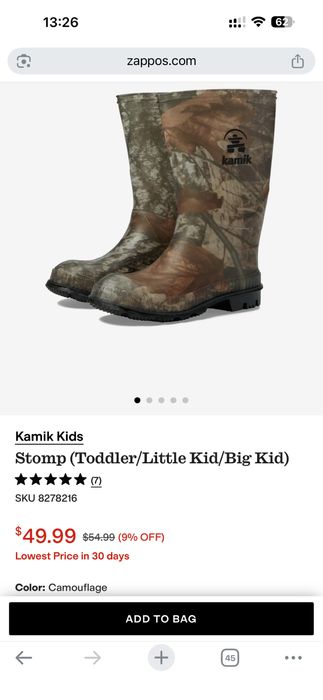 Дождевые ботинки фирменные Kamik Канада, качество огонь, на века