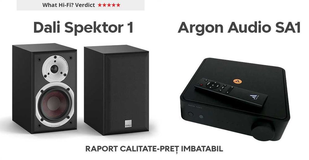 Boxe 2 X DALI Spektor 1 + Amplificator Argon Audios SA1 MK1 PROMO