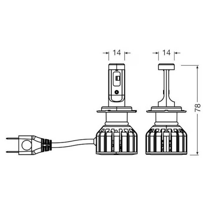 Set Becuri Auto LED – Osram Night Breaker H7-LED START – Omologate RAR H7