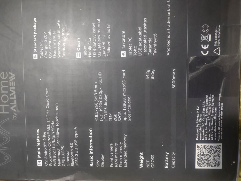 Tableta TV ALLVIEW 17.3"