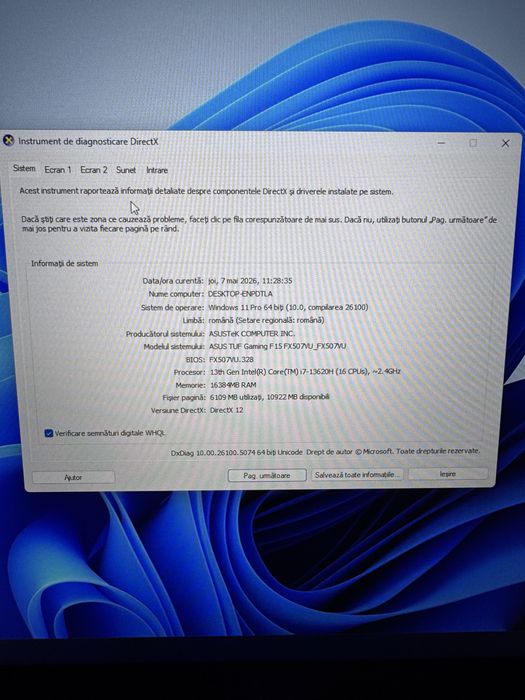 Vand laptop Asus TUF F15