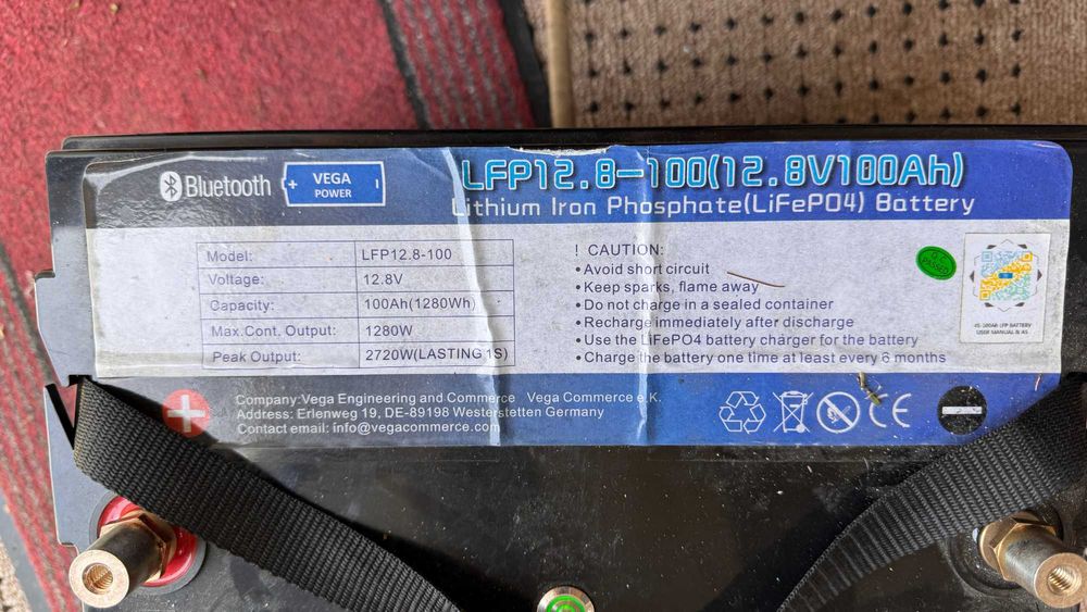 Baterie (acumulator) 12V-100Ah-LiFePO4-Lithium Iron Phosphate Battery