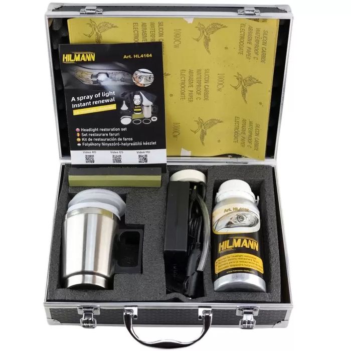 Kit polimerizare restaurare faruri auto cu polimer lichid 600 ml Nou