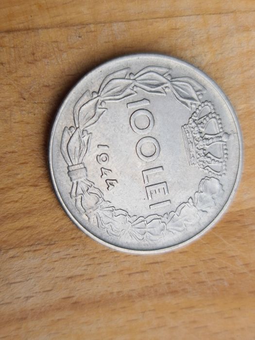 Monedă Regele Mihai 100 lei din 1943,  1944 artă  colecție