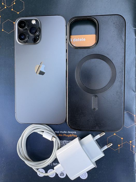 iPhone 13 Pro Max Grey, cu accesorii