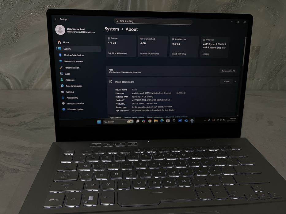 Asus Rog Zephyrus G14