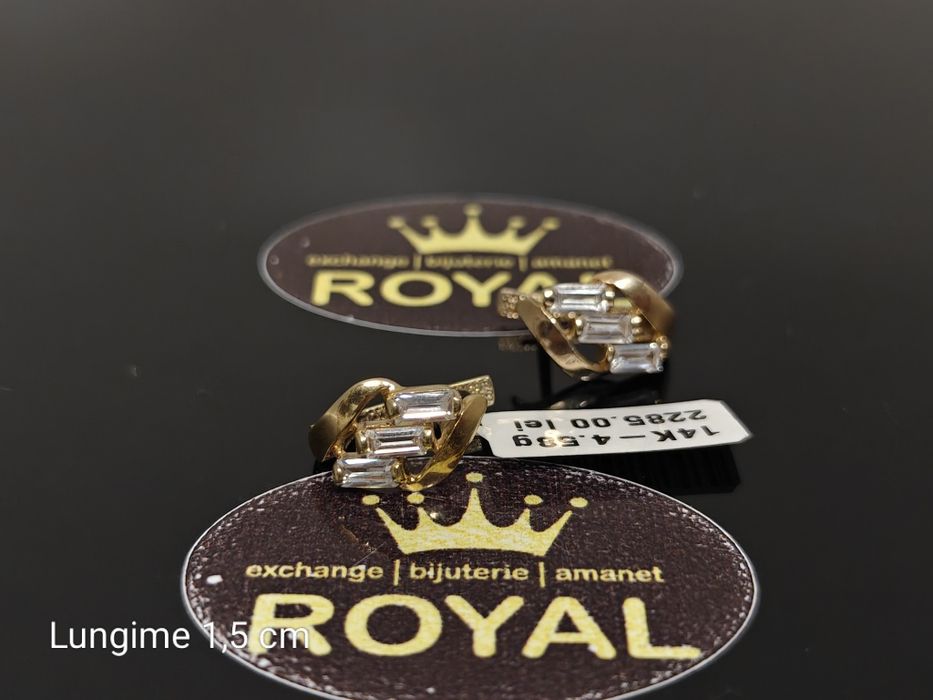 Bijuteria Royal: Cercei aur 14k/4.58 gr