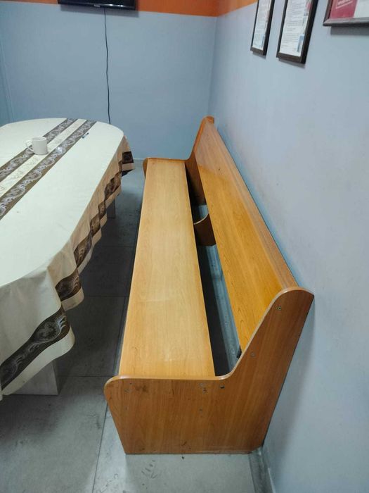 Деревянные скамейки со спинкой б/у