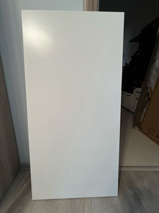 Birou alb Ikea Lagkapten + 2 picioare reglabile Adils
