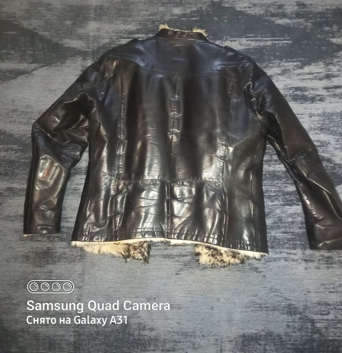 Зимняя кожаная куртка