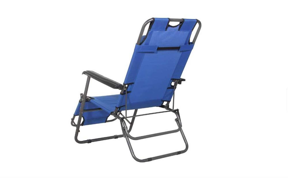 Sezlong Fotoliu de Plajă / Camping Aluminiu Albastru