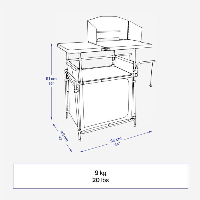 Mobilier de bucătărie de camping L, - produs resigilat Decathlon
