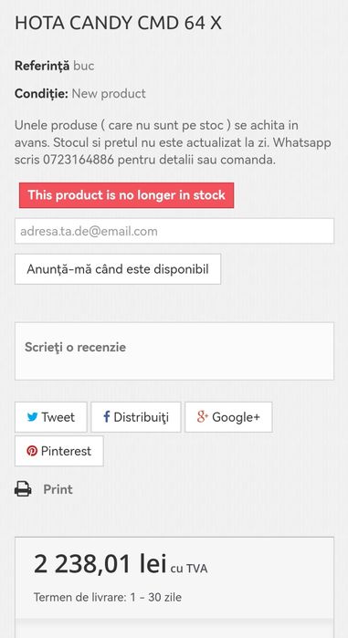 Hota inox Candy Candy CMD 64x